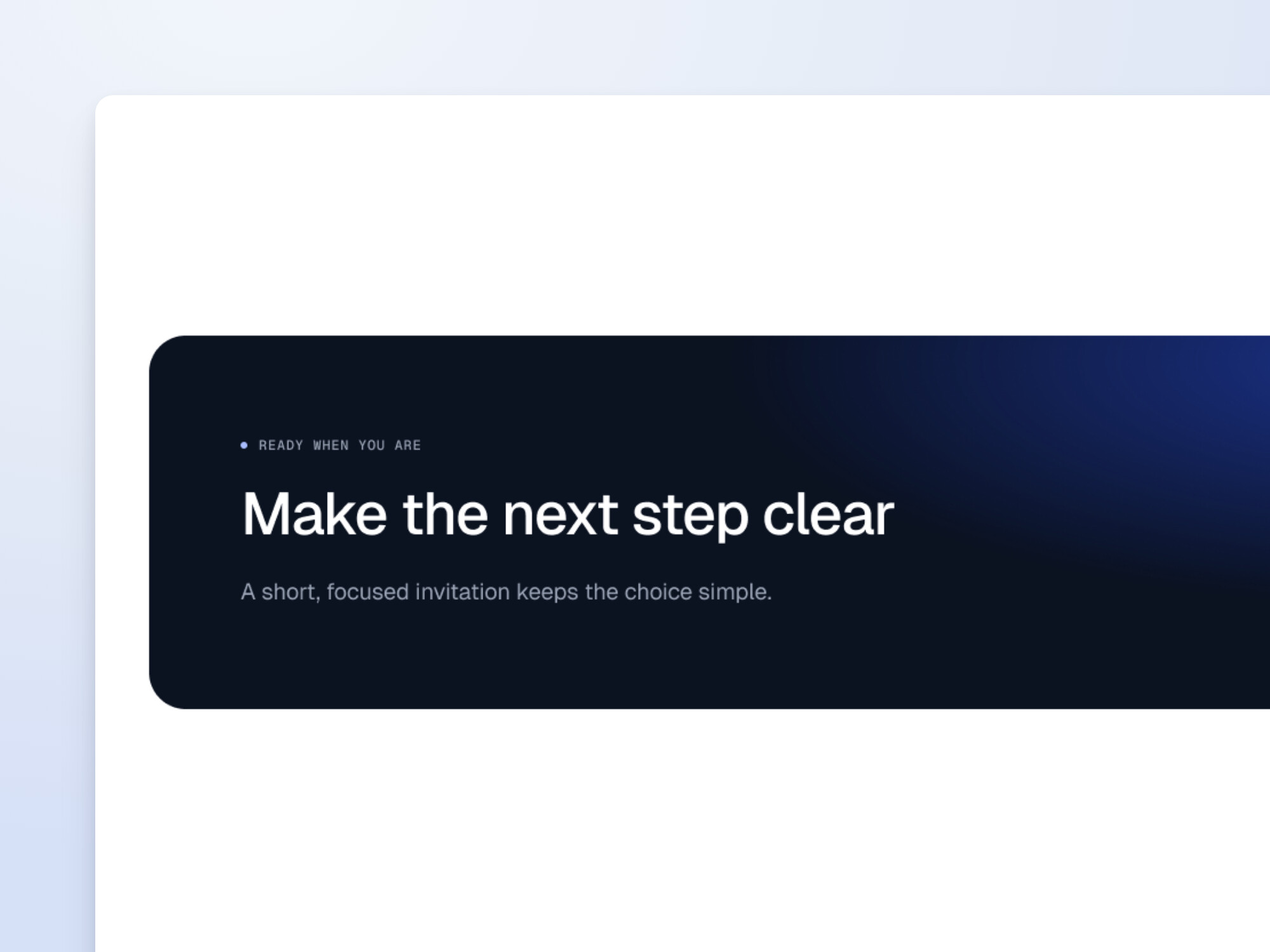 Design preview of the CTA block