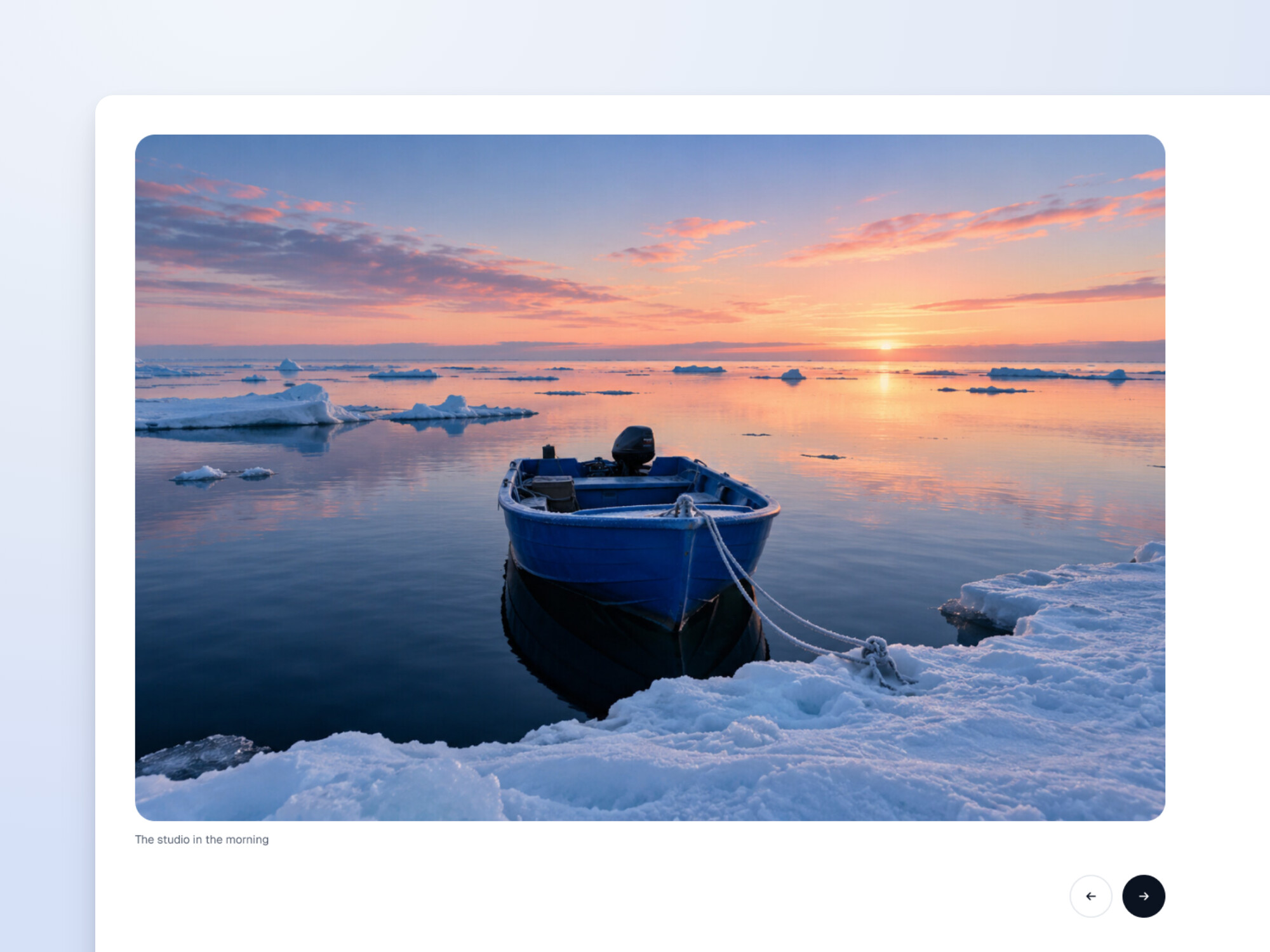 Design preview of the Image carousel block